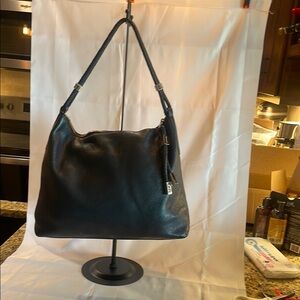 Michael Kors Collection Black Pebbled Leather Shoulder Bag EUC